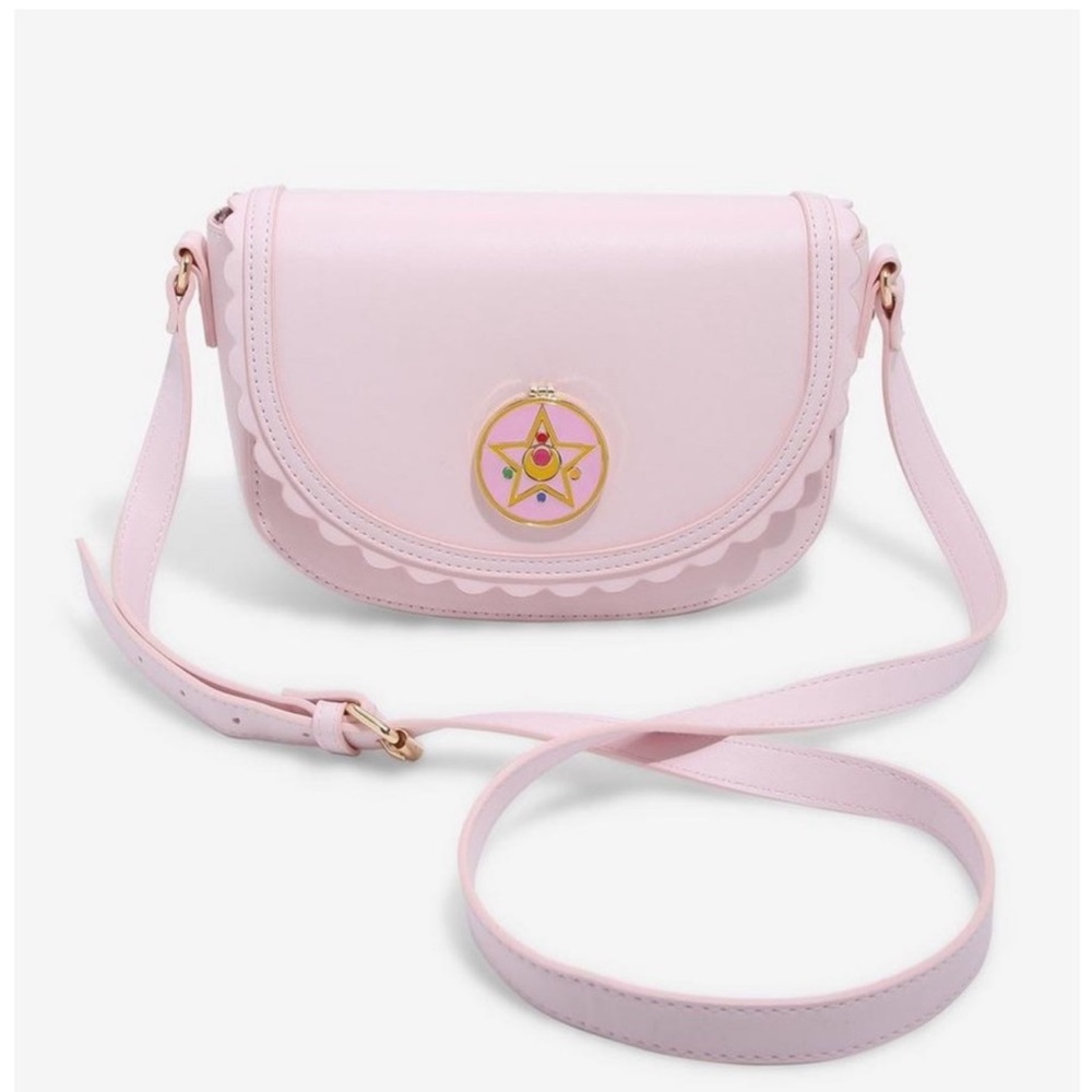 Sailor Moon Crystal Star Compact Pink Crossbody Bag - BoxLunch Exclusive